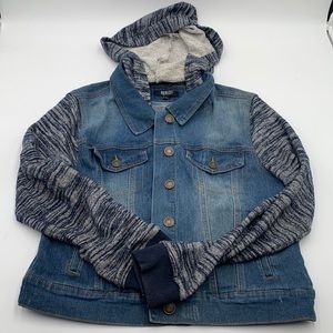 Bee and Cecil Los Angeles size large juniors denim jacket hoodie